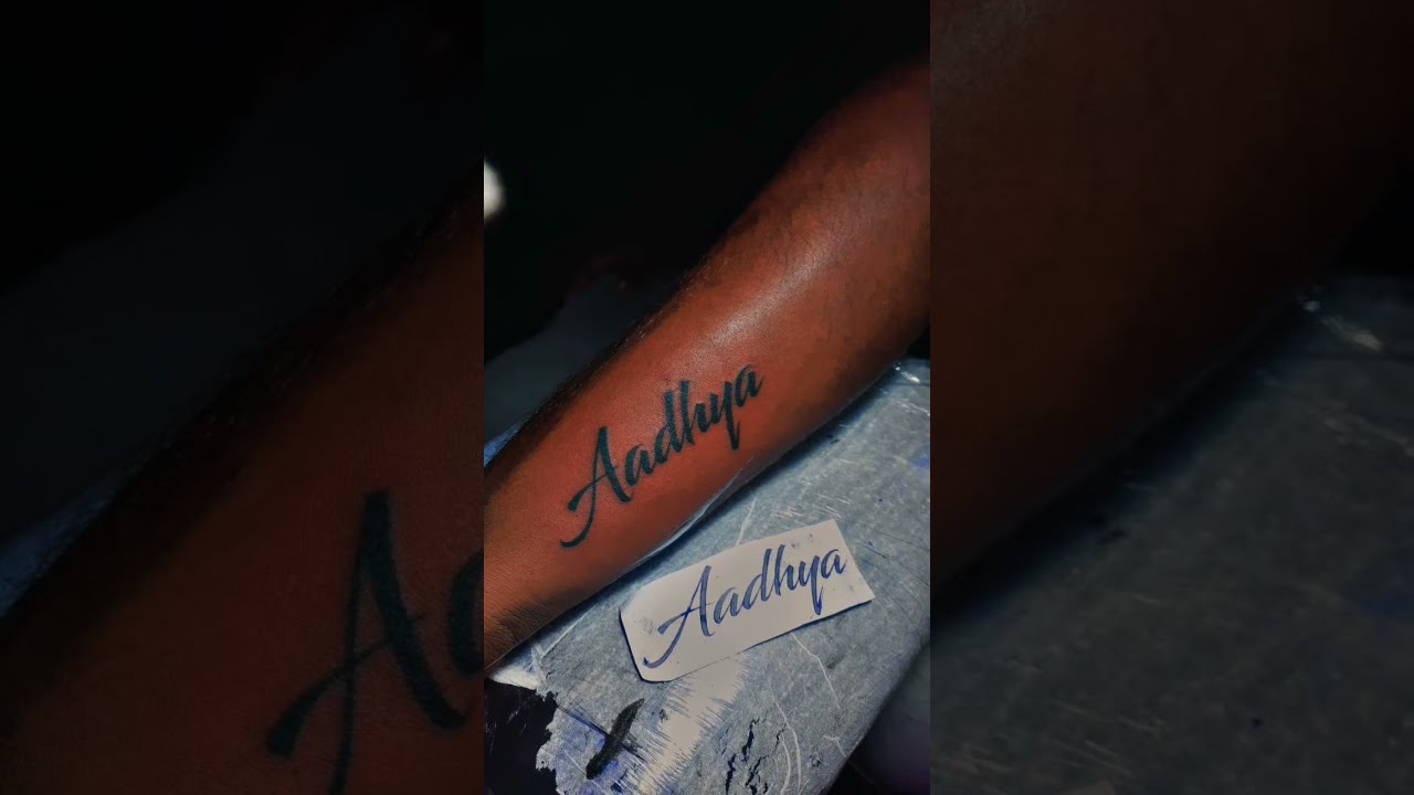 My Subscriber Name Tatoo In Hand | Aadya | #Shorts - YouTube